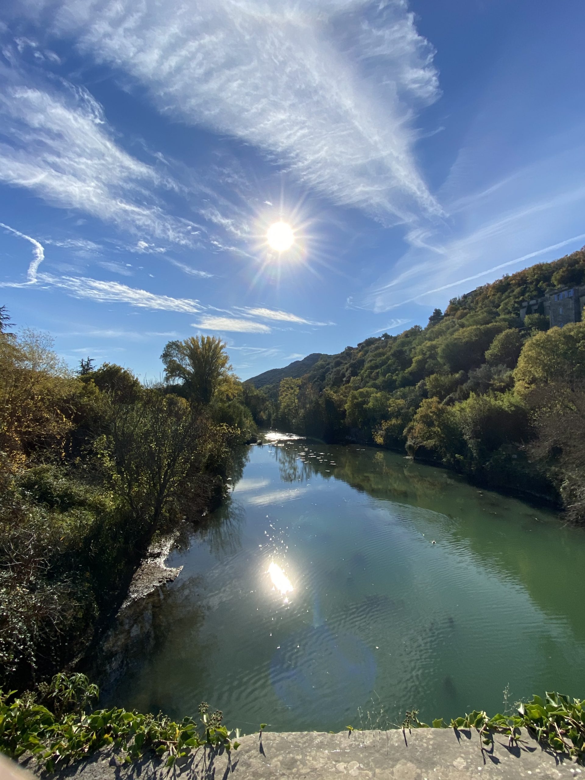 Le Vidourle vue du Pont vieux de Sauve